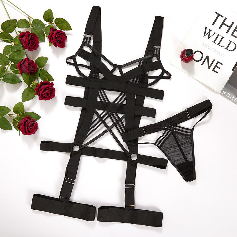 Black Bundled Erotic Lingerie Set-Set Details-5
