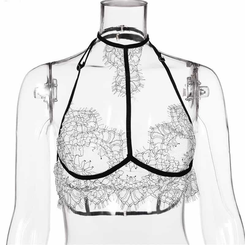 Halter Lace Bra Sexy Lingerie Set Bra Details